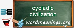 WordMeaning blackboard for cycladic civilization